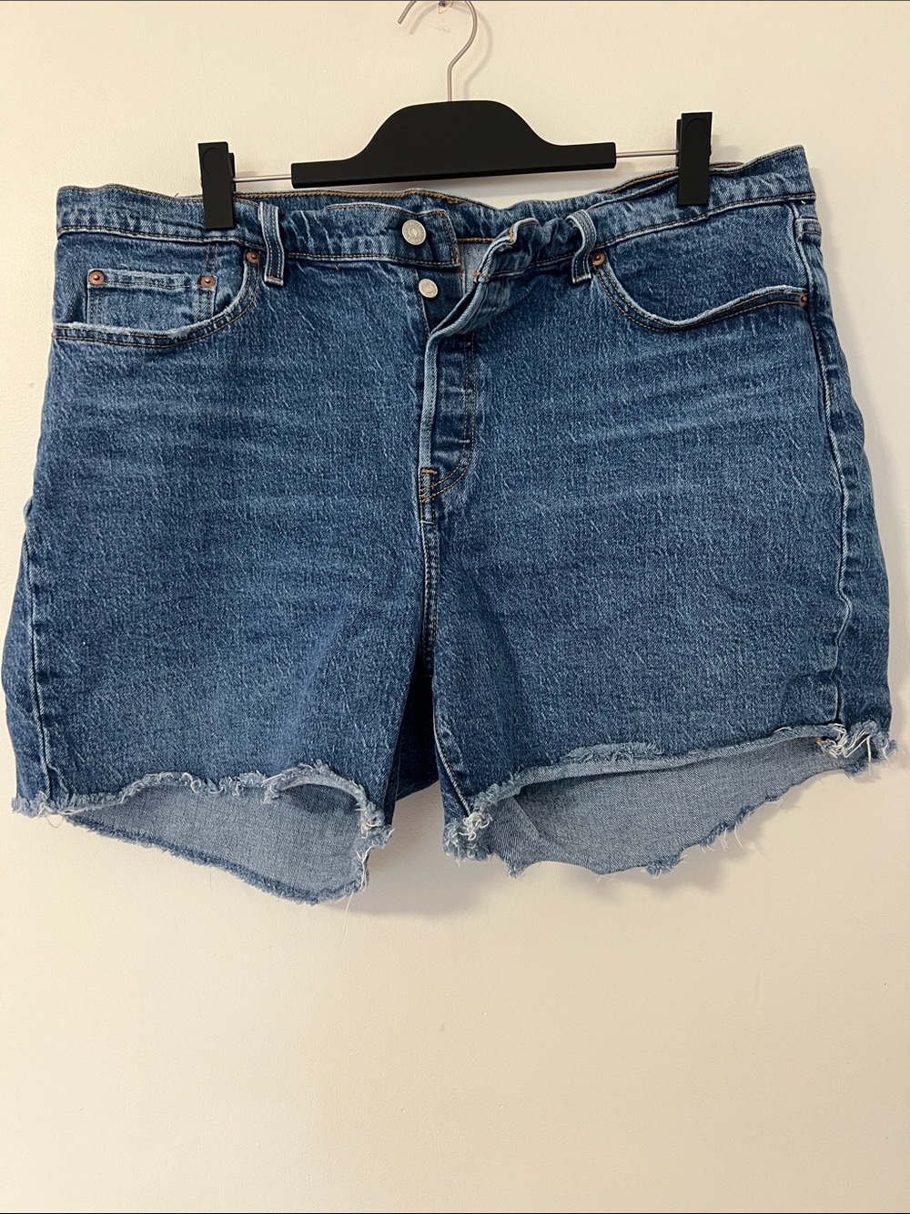 Levi's Women's Plus-Size 501 Original Shorts, Salsa Mood-Dark Indigo